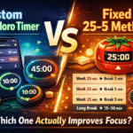 Custom Pomodoro Timer vs 25-5 Method – Which One Actually Improves Focus?