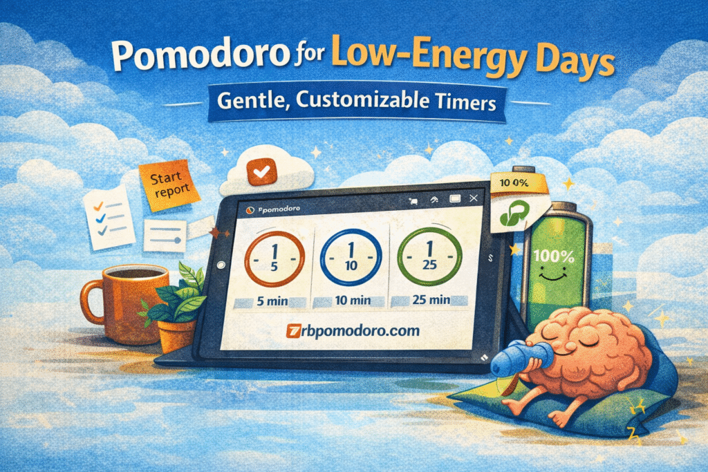 Pomodoro for Low-Energy & Burnout Days | Pomodoro Low Energy Guide